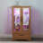Lighted Glass Curio Display Cabinet With Adjustable Shelves - 2 Doors, 1 Drawer, LED Lights, Elegant Light Oak Finish