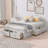Full Size Platform Bed, With 6 Storage Drawers-1314042522-1314042523