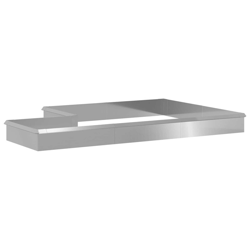 25cm H x 100cm W Galvanised Steel Hardware