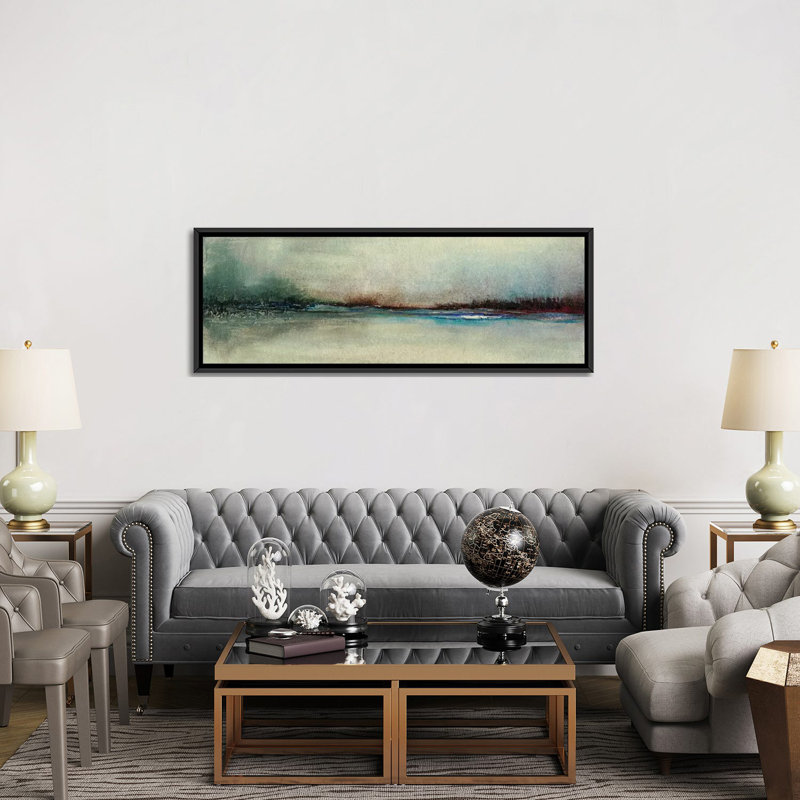 « réveil », impression sur toile, H 20 po x l 60 po x P 1,5 po, Toile encadrée noire
