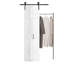 Porte de grange pliante Bifold - porte intérieure à 6 panneaux surélevés avec ensemble de quincaillerie d'installation