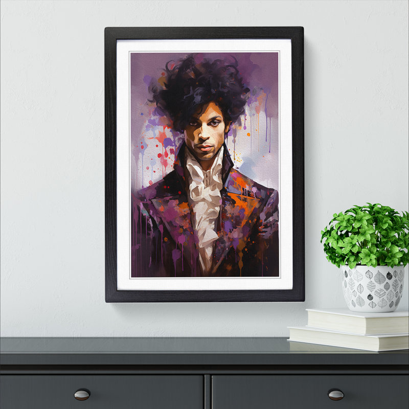 Prince Impressionism - Framed Print, Black, 64cm H x 46cm W x 2cm D