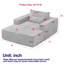 Chaise longue en velours côtelé 75 po avec dossier Zain-1647979093