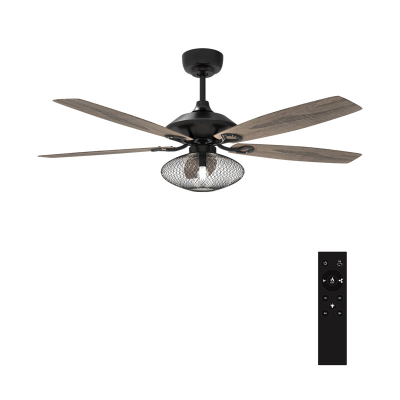 Ventilateur de plafond standard à 5 pales de 56 po avec télécommande et ensemble d'éclairage Mccurtain