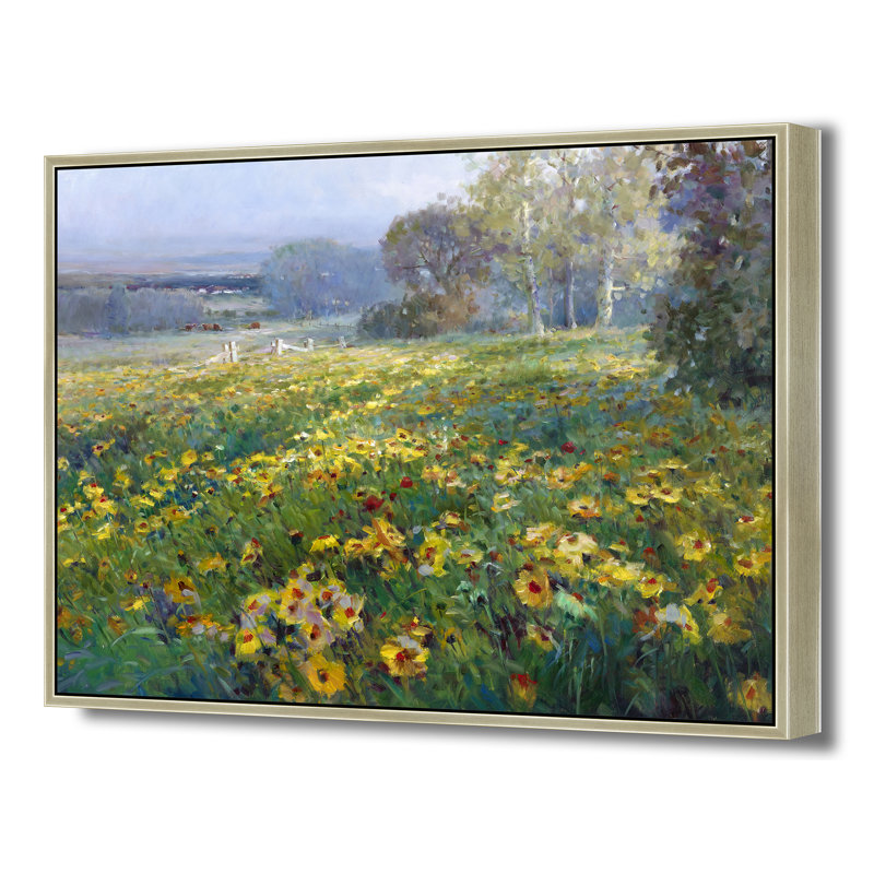 Field Of Golden Stillness Print, 32" H x 42" W, Brown