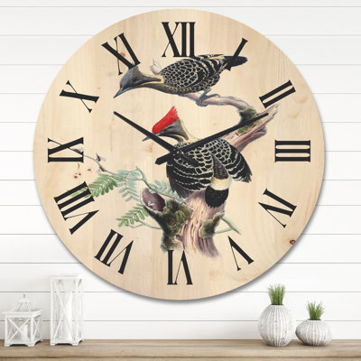 Horloge murale en bois