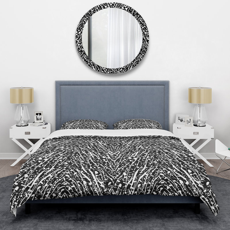 Black And White Animal Design Polyester Animal Print Duvet Cover, Full/Double Duvet Cover + 2 Standard Shams