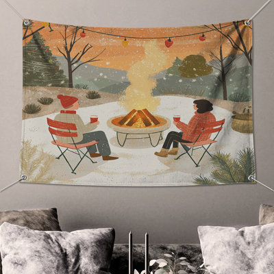 Tapisserie murale Campfire - Décoration murale d'extérieur
