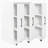 Floor-standing Bookcase with Slide-out Doors and Wheels, Hidden Storage File Cabinet