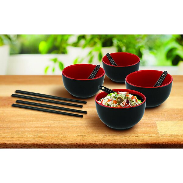 c&g outdoors 8 Pieces Japanese Fuji Blue Style. 4 Ceramic Miso & Rice Bowls  Set. Plus 4 Small Soy Sauce Bowl Plates Included. 8 Oz. Japan, Korean &  Chinese Food Portion Control