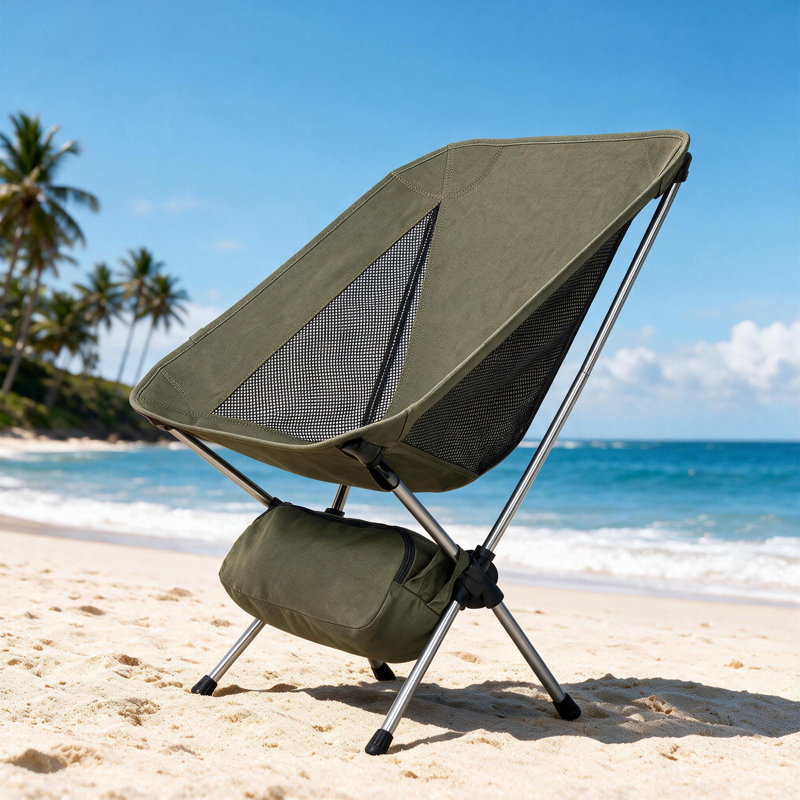 Chaise de camping, chaise pliante légère, Vert