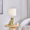 Lampe de table Golden Retriever 24,75 "avec abat-jour doré