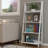 Lavish Home 24"L  x 13"W x 55.25"H 4-Tier Leaning Ladder Bookshelf, White-111467594-61175120
