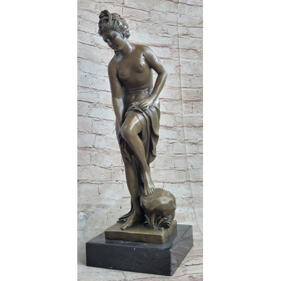 Original French Artist Jean Patoue Nude Woman Museum Quality Bronze Sculpture