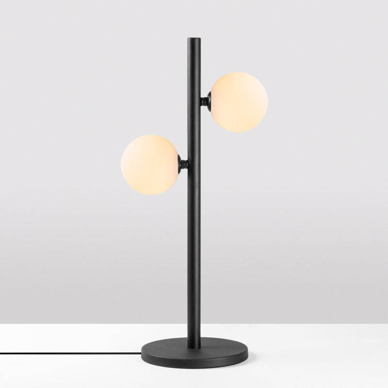 Lampe de bureau Chamond, Noir / blanc