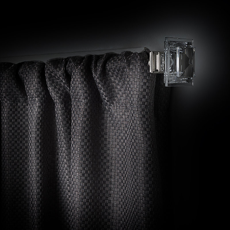 Schall Adjustable Single Curtain Rod, 66" - 120"