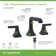 Oak Two Handle Bathroom Faucet with Push Pop Drain
