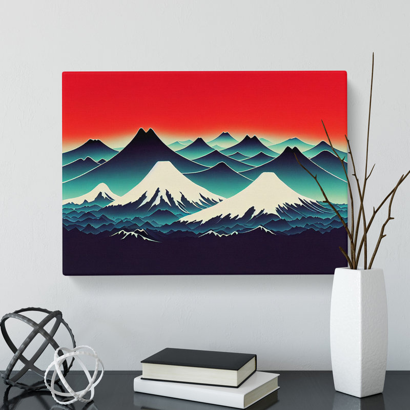 Overwhelming Japanese Mountains - Wrapped Canvas, 50cm H x 76cm W x 3cm D