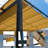 Dark Gray Aluminum Pergola With Retractable Canopy - Outdoor Gazebo For Bbq, Party, Wedding. Weather , . Suits Backyard, Patio, Deck, Garden Blocking. Backyard. Wall Space Saver. &