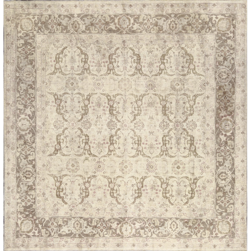 Tapis beige de haute qualité noué à la main Ziegler