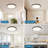 4 Pack 16-inch 32w Black Flush Mount Led Ceiling Light – 5-color Adjustable Dimmable 3520lm Low Profile Fixtures For Kitchen, Bedroom & Hallway