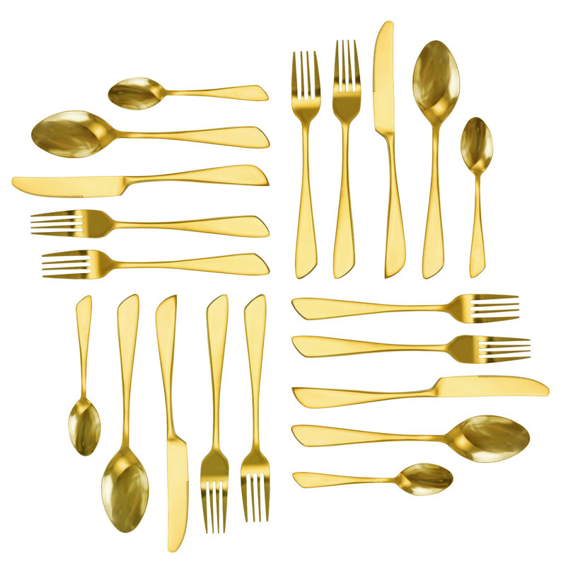 Ensemble de couverts 20 pièces, service pour 4, Or