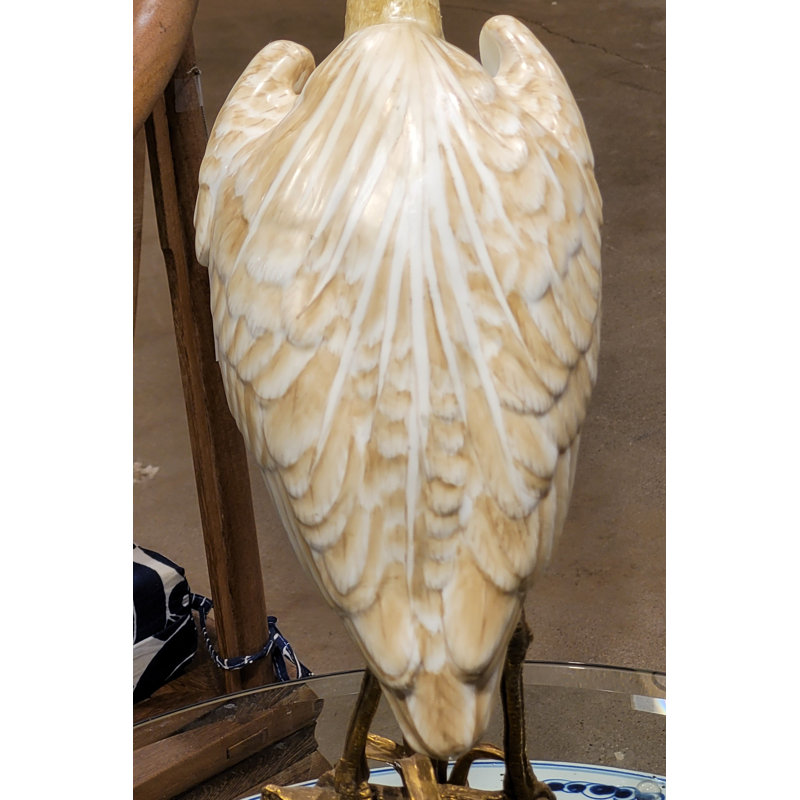 Porcelain Shore Bird with Bronze Ormolu Base
