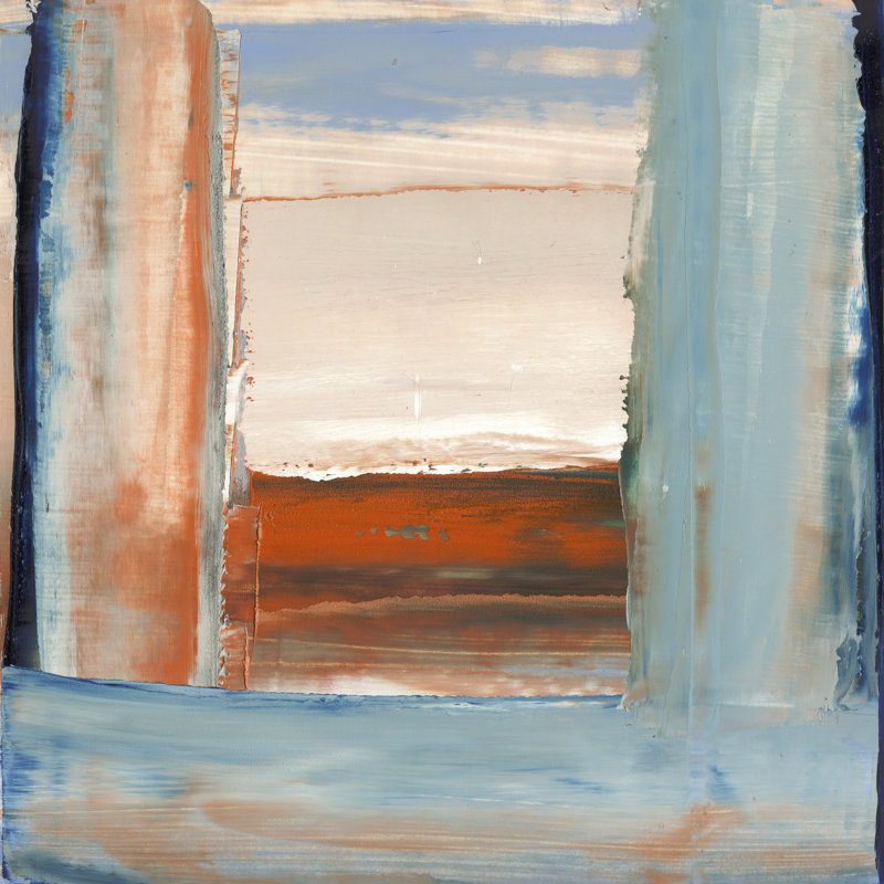 Orange And Blue I by Sharon Gordon - Wrapped Canvas Painting, 122cm H x 122cm W 