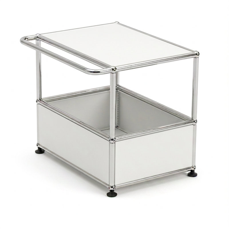 Modular Metal Office Storage Cabinets With Adjustable Shelves, White