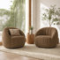 Augustine Upholstered Swivel Armchair