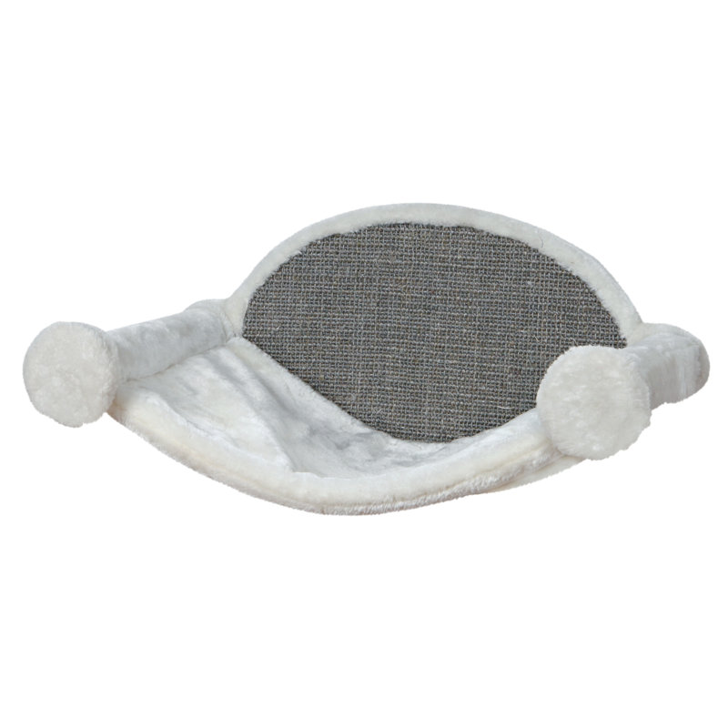 Gray and White Wall Mounted Cat Lounge Set with Hammock and Condo