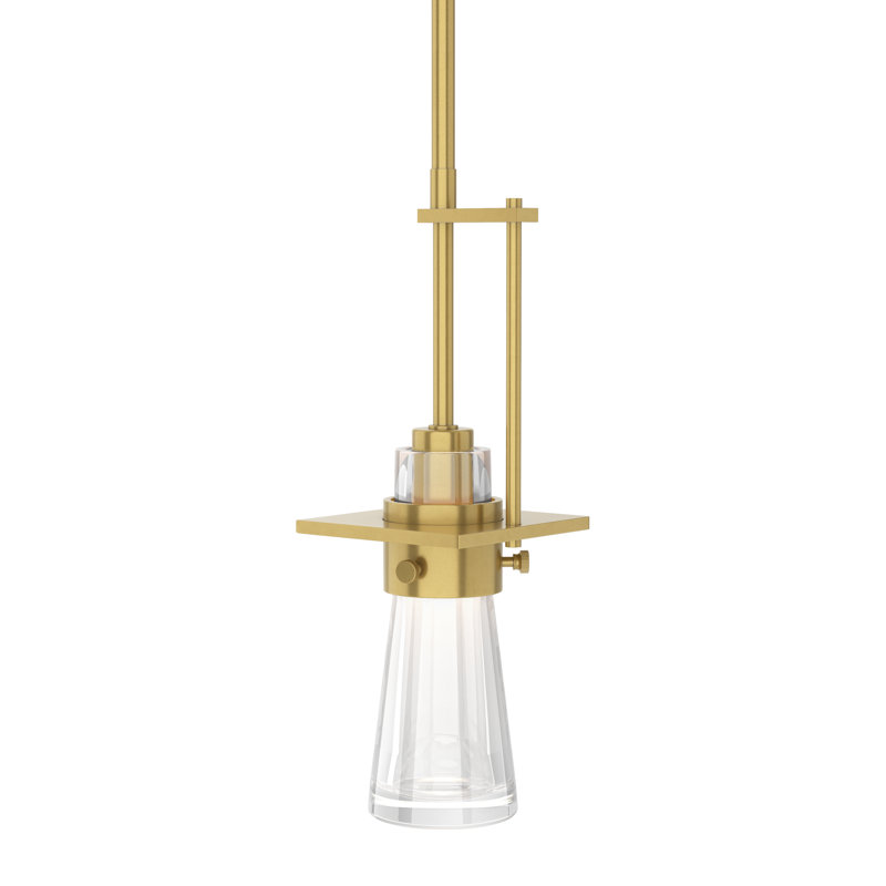 Erlenmeyer Mini Pendant, Medium: 14.8" - 59.8", Modern Brass