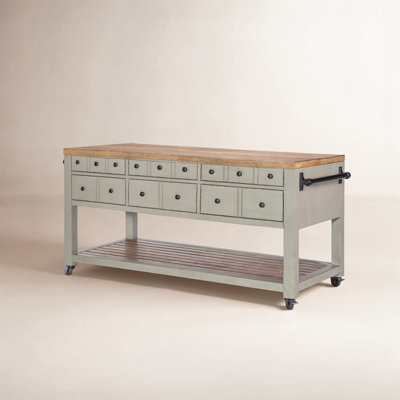 Marionville Kitchen Island with Drawers and Shelves