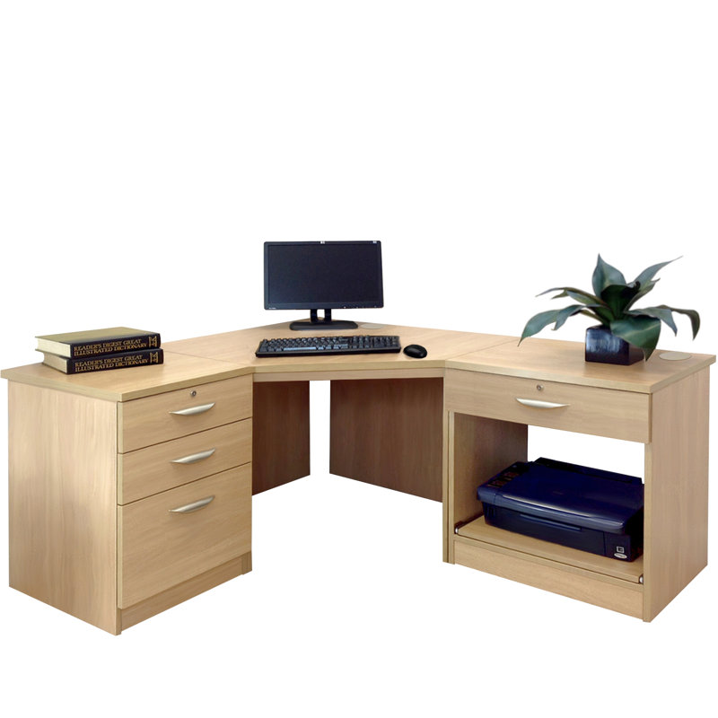 Brelyn Modular Executive Desk, Classic Oak