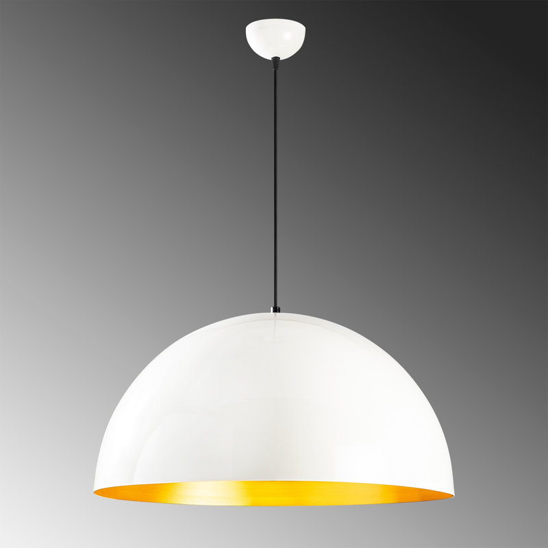 Scandinavian Chandelier, 23.6 x 23.6 inches, Height: 49.6 inches | Elegant White Metal Body, E27 Socket (Max 40W) | Perfect for Modern Living Rooms & Dining Areas, Stylish and Functional Lighting Solution