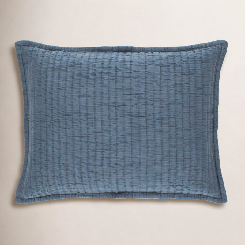 Boyfriend Matelasse Sham, Standard, Aegean