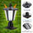 Solar Led Outdoor Pillar Lights With Switchable Warm/white Light