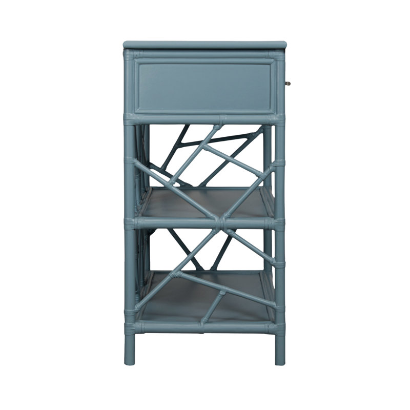 End Table with Storage, Regatta Blue