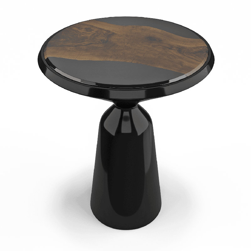 Elpenor End Table, Jet Black