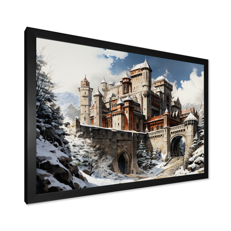 Maryse Fortresses Majestic Guardians IV - reproduction, H 12 po x l 20 po, Encadrement doré