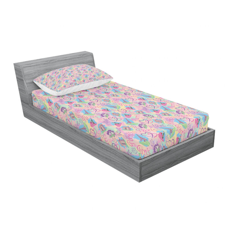 Microfiber Sheet Set, Twin Sheet Set with Fitted Sheet