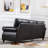 80" Wide Faux Leather Rolled Arm Sofa-972848953