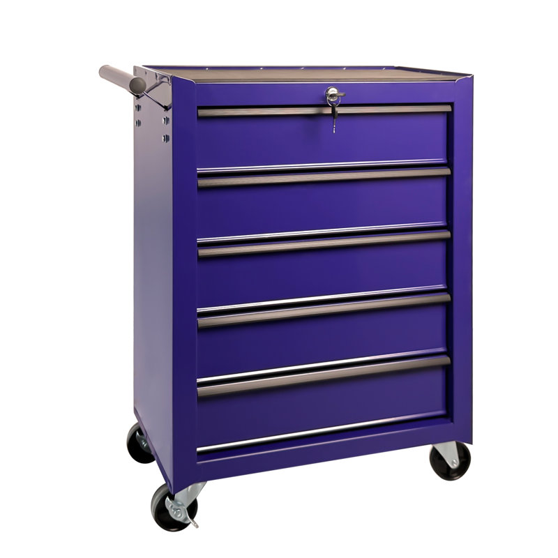 Coffre à outils roulant en métal, Purple