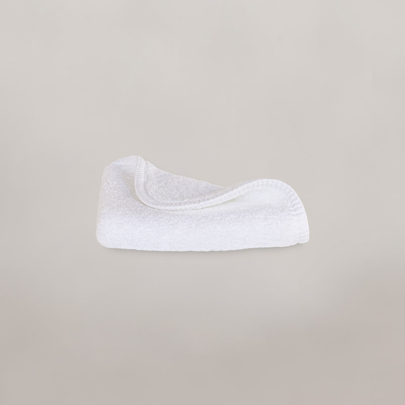 Lago Portuguese Long-Staple 100% Cotton Towels, White, Washcloth - 1 Pack