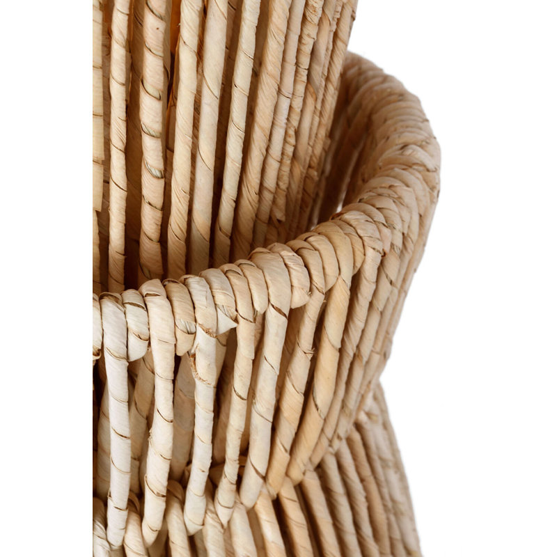 Antigua 20" Sconce in Natural Abaca, Polished Nickel