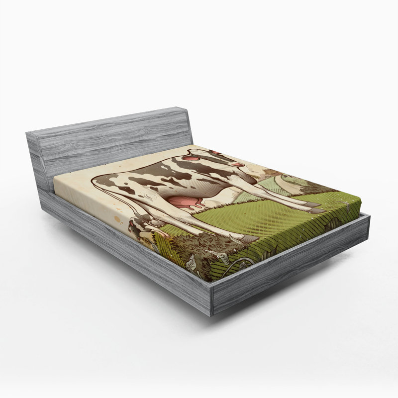 Microfiber Patterned Fitted Sheet, Full Fitted Sheet