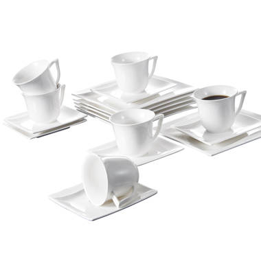 MALACASA, Series Carina, 2-Piece Porcelain Serving Platters Tray