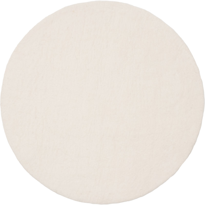 Round Wool Hand Woven Shag, Round 70cm