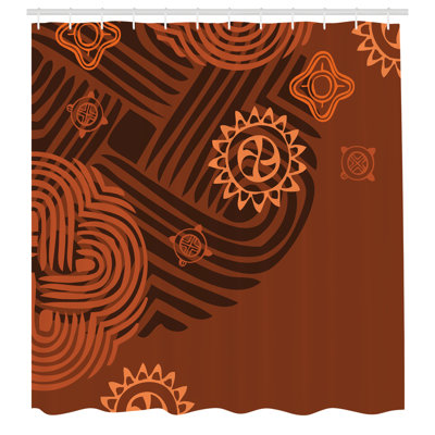 Abstract Shower Curtain with Hooks Included