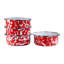 Red Swirl Enamelware Soup Bowl